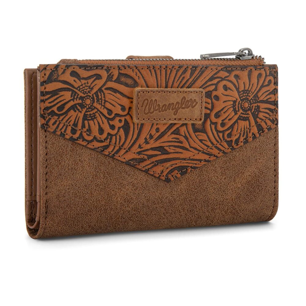 3035 × Wrangler Small Wallet Designer Bifold Wallet Embossed Wallets, Card - Picture 1 of 6